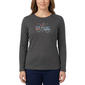 Womens MCCC Sportswear Snowman Trio Long Sleeve Tee - image 1