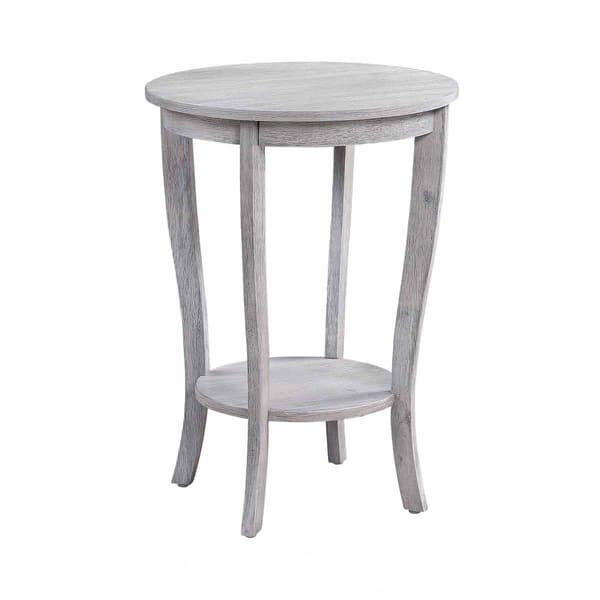 Convenience Concepts American Heritage Round End Table with Shelf