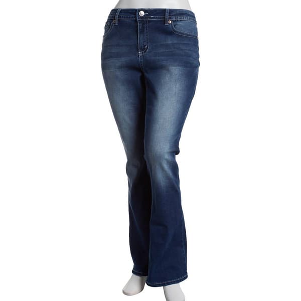 Juniors Plus YMI Mid Rise Premium Stitch Bootcut Jeans