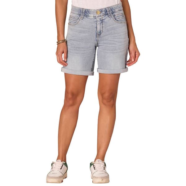 Womens Democracy "Ab"solution® Denim Shorts with Roll Cuff