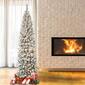 National Tree 7.5ft Acacia Pencil Slim Flocked Christmas Tree - image 2