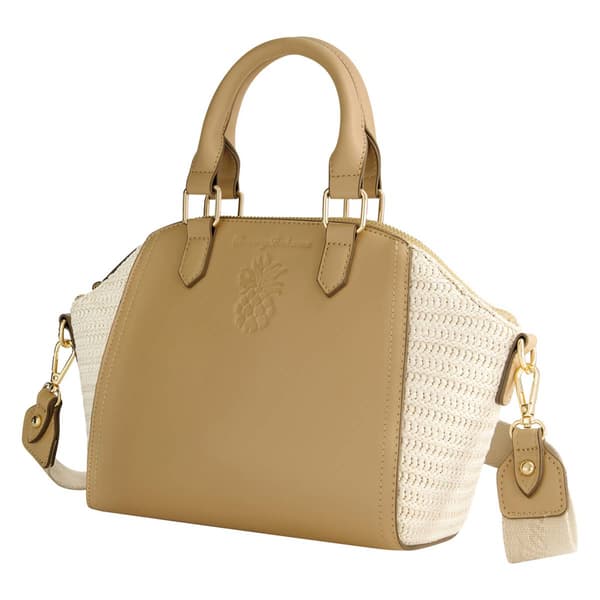 Tommy Bahama Large Satchel w/ Straw Accents