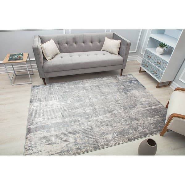 Rugs America&#8482; Auden Silver Mirror Transitional Rectangle Area Rug