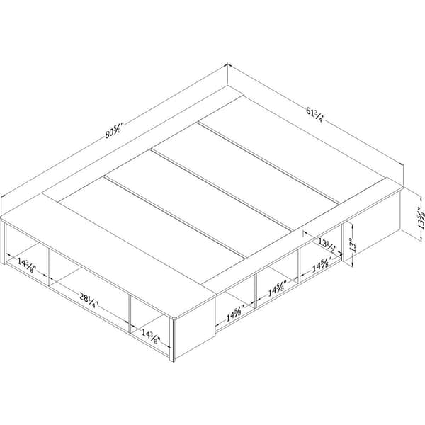 South Shore Flexible Queen Bed With Storage