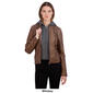 Womens Sebby Faux Leather Scuba w/Fleece Hoodie Jacket - image 4