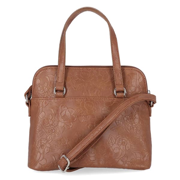 Koltov Dover Embossed Floral Satchel