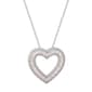 18in. Cubic Zirconia Heart Pendant Necklace - image 1