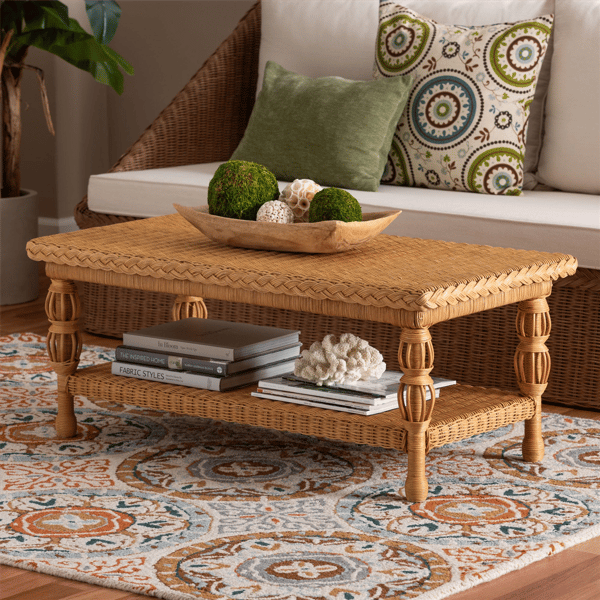 bali & pari Dolby Natural Rattan Coffee Table