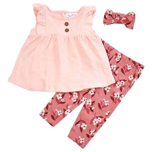 Baby Girl &#40;12-24M&#41; Rene Rofe&#40;R&#41; 3pc. Heart Top & Floral Legging Set - image 