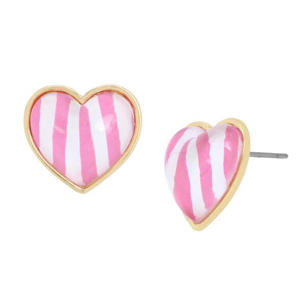 Betsey Johnson Heart Stud Earrings - image 