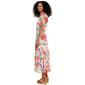 Womens Absolutely Famous Short Sleeve Floral Tier Midi Dress - image 3