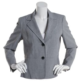 Womens Kasper 2 Pocket Stretch Crepe Suit Separates Jacket