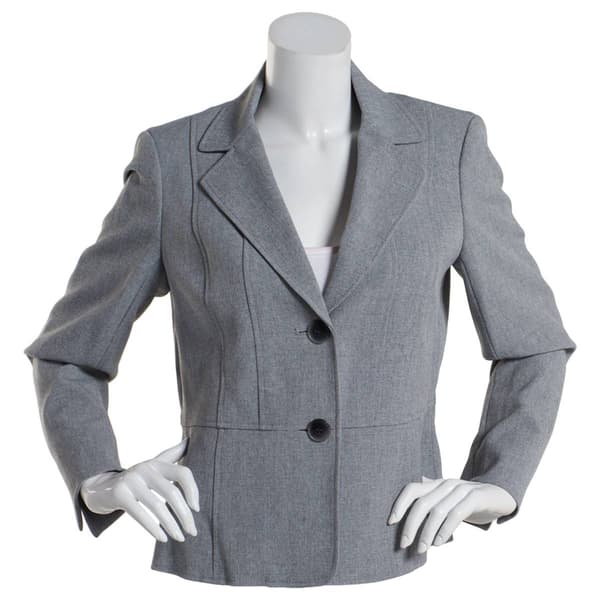 Womens Kasper 2 Pocket Stretch Crepe Suit Separates Jacket