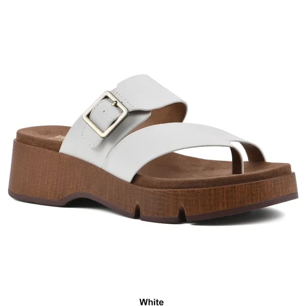 Womens White Mountain Leftover Platform Sandals