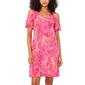 Petite MSK Cold Shoulder Paisley Swing Shift Dress - image 3