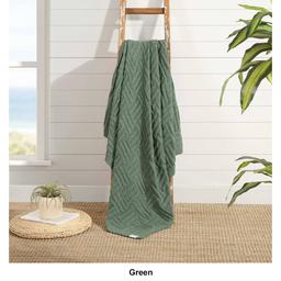 Tommy Bahama Chain Basket Cable Knit Throw