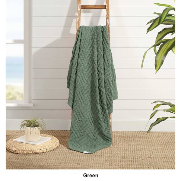 Tommy Bahama Chain Basket Cable Knit Throw