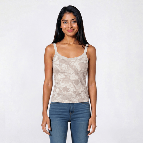 Juniors Madden Girl Tree Camo Lace Trim Bra Cup Camisole - image 