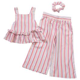 Toddler Girl BTween&#40;R&#41; Stripe Ruffled Top & Wide Leggings Set