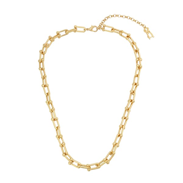 Steve Madden Sculptural U-Shaped Link Collar Necklace