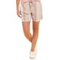 Womens da-sh Linen Shorts with Roll Cuff - Peach/Multi - image 1