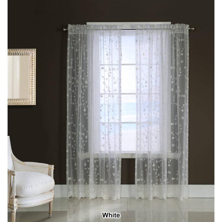 Habitat Grandeur Pole Top Floral Curtain Panel