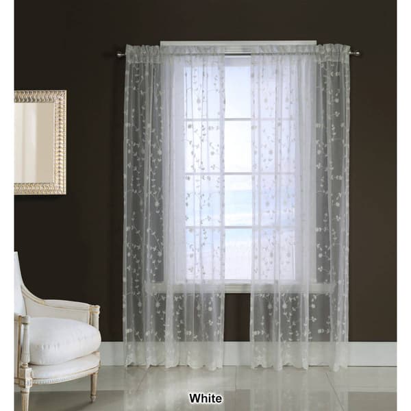 Habitat Grandeur Pole Top Floral Curtain Panel