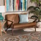 Baxton Studio Bianca Modern Wood & Faux Leather Effect Loveseat - image 7