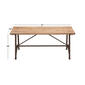 9th & Pike&#174; Beige Metal Industrial Wooden Bench - image 4