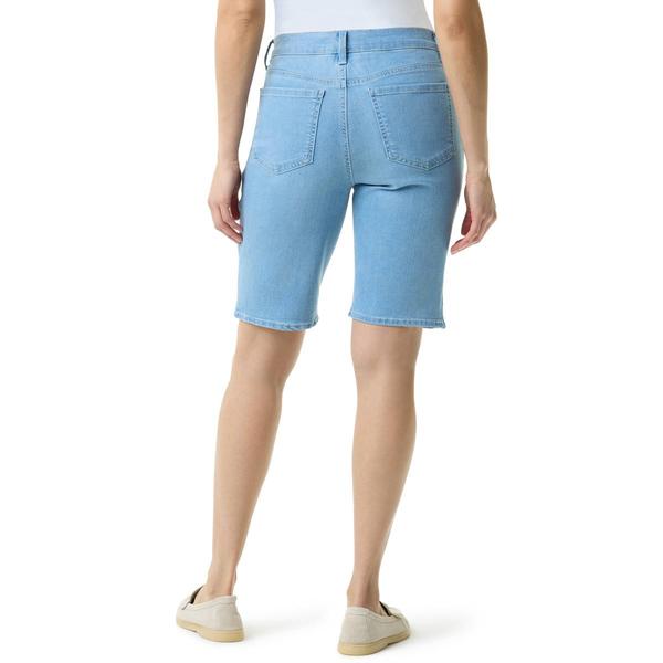 Womens Gloria Vanderbilt Amanda Bermuda Denim Shorts w/ Slit