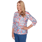 Womens Alfred Dunner Austin Embellished Paisley Floral Blouse - image 3