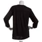 Womens Kasper Solid 3/4 Tab Sleeve V-Neck Henley Tee - image 12