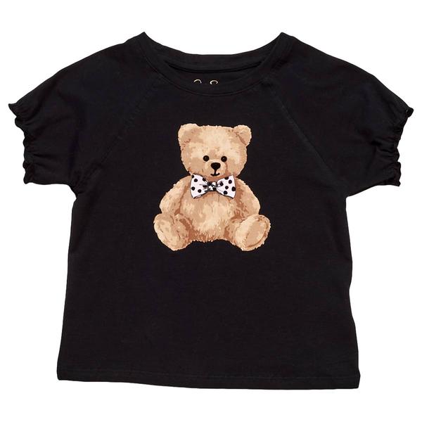 Girls (7-16) Jessica Simpson Raglan Sleeve Teddy Bear Tee - image 