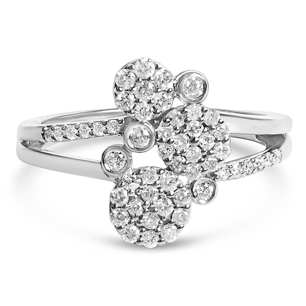 Haus of Brilliance 1/2ctw. Diamond Scatter Composite Bypass Ring