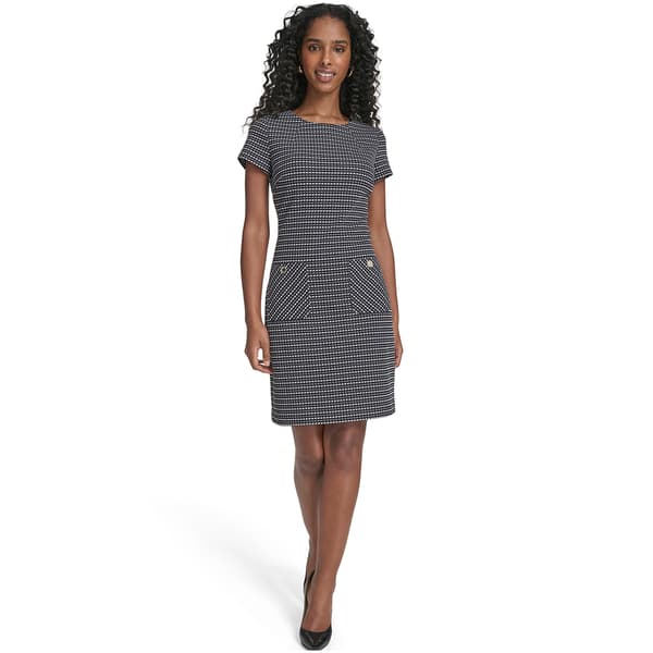 Womens Tommy Hilfiger Short Sleeve Knit Sheath Dress with Pockets - image 