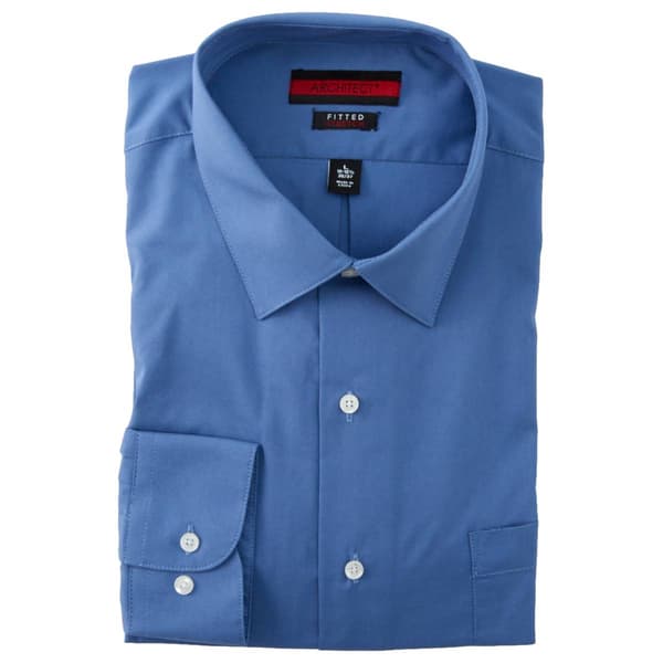 Mens Architect® Fitted Stretch Dress Shirt - Blue Bird - Boscov's