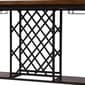 Baxton Studio Vintner Industrial Pub Table w/ Built-In Wine Cage - image 4