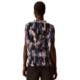 Womens Calvin Klein Sleeveless Pleated Blurred Floral Blouse