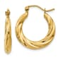 Gold Classics(tm) 21mm Gold Twist Hoop Earrings - image 1