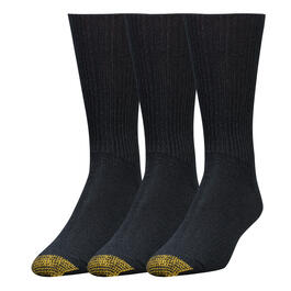 Mens Gold Toe(R) 3pk. Acrylic Fluffies(R) Crew Socks