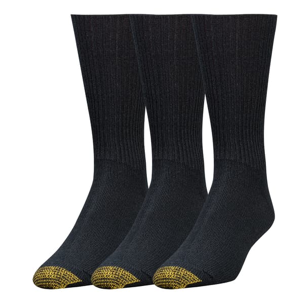 Mens Gold Toe(R) 3pk. Acrylic Fluffies(R) Crew Socks