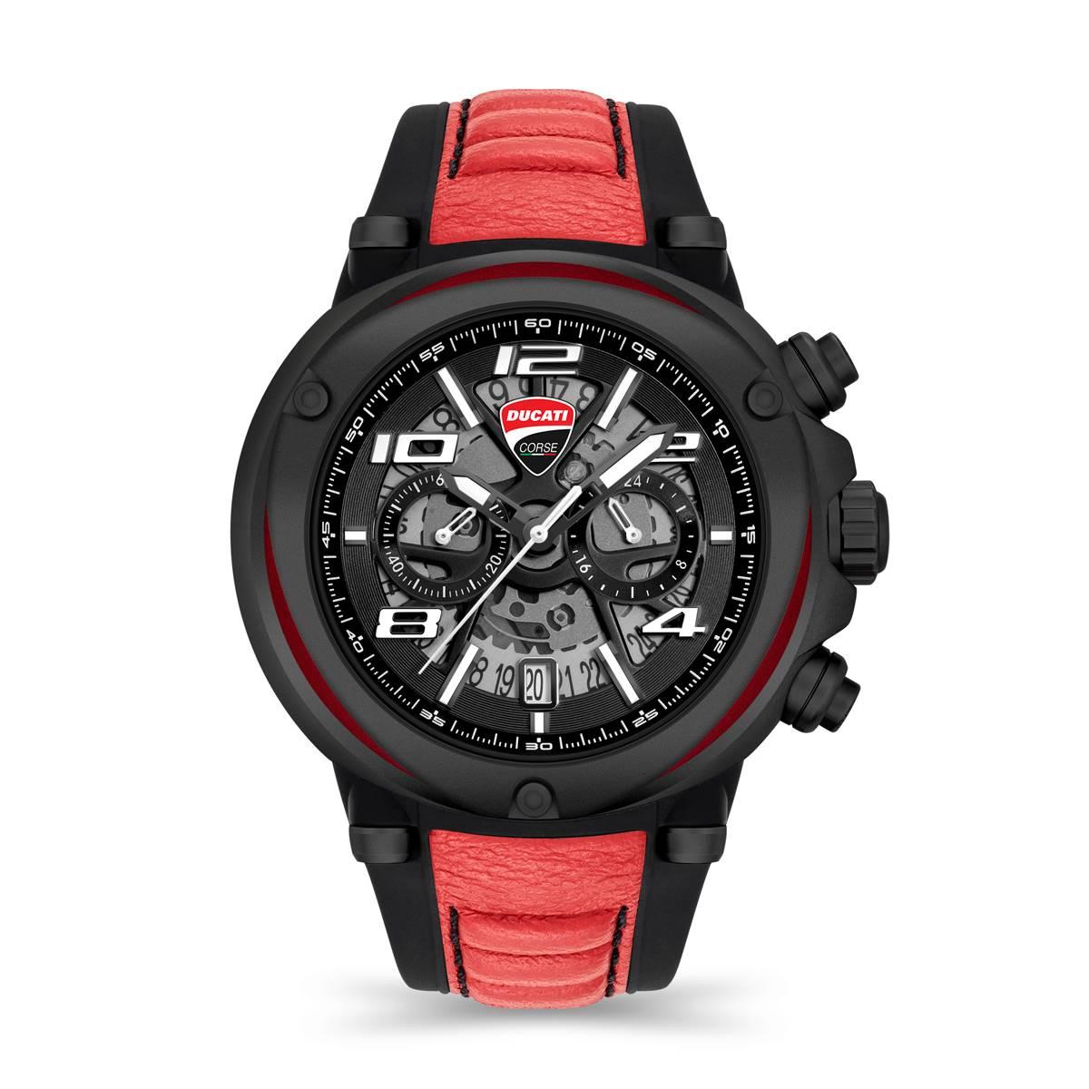 Mens Ducati Corse Partenza Red Band/Black Dial...