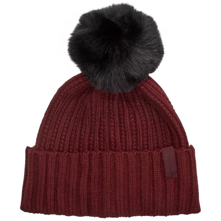 Womens Calvin Klein Seedstitch Pom Beanie
