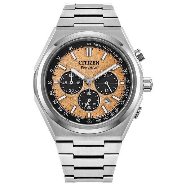 Mens Citizen&#40;R&#41; Zenshin Salmon Dial Bracelet Watch - CA4610-85Z - image 