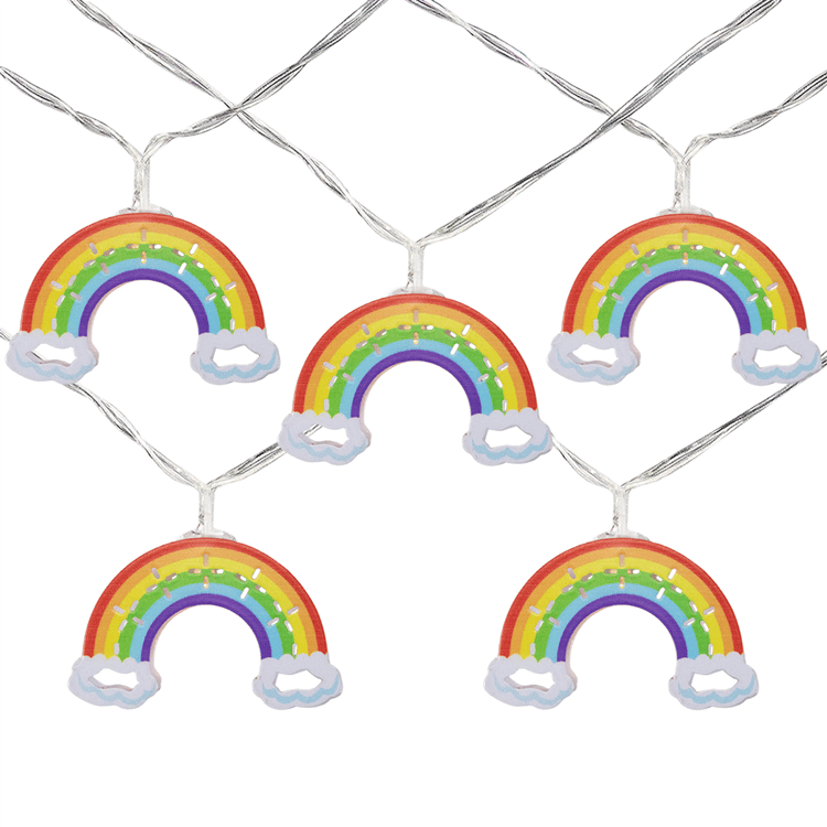 Northlight 4.5ft. LED Rainbows & Clouds Patio Light Set