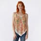 Juniors A.Byer Tropical Linen Print Hanky Hem Camisole - image 1