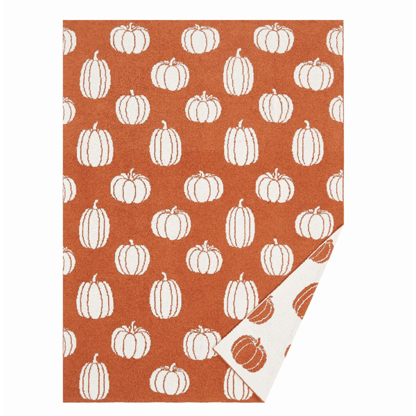 Truly Soft Cozy Pumpkins Reversible Throw Blanket