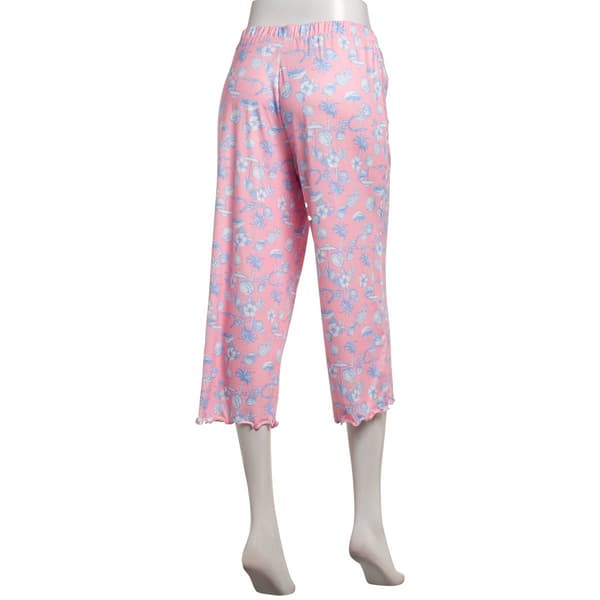 Womens Jessica Simpson Summer Toile Lettuce Edge Pajama Capris