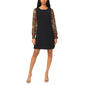 Womens MSK Long Floral Sleeve Shift Dress - image 3
