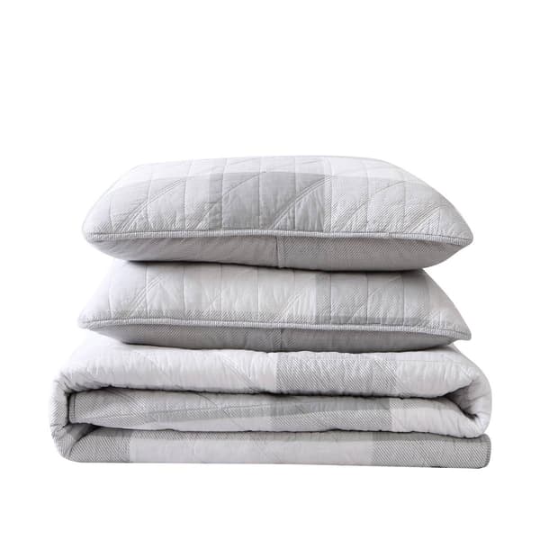 Eddie Bauer Boulder 136 Thread Count Reversible Quilt Set - Grey